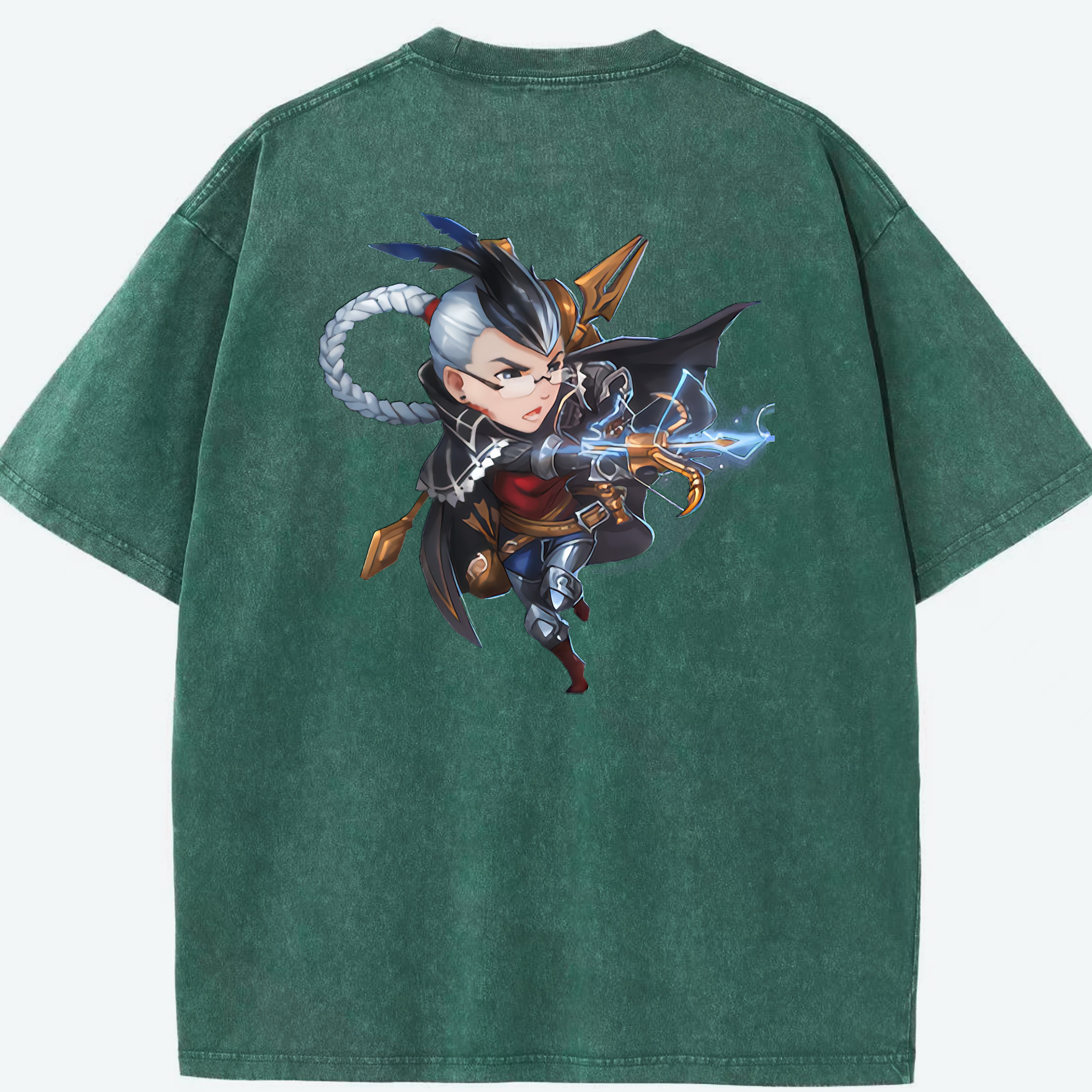 リーグ・オブ・レジェンド League of Legends LOL 綿100% ヴィンテージ風 半袖Tシャツ（背面プリント）